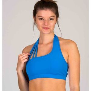 P’tula Alaniah II Halter bra in Azure blue.